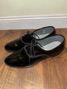 Pierre Cardin Formal Tuxedo Shiny Black Dress Shoes Made in USA; 10.5 - Picture 1 of 5