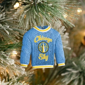 FOCO-WNBA Chicago Sky Holiday Sweater Resin Christmas Xmas Ornament(Angel Reese) - Picture 1 of 4