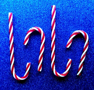 Minkaklecks Deko Acryl Anhänger 1x ZUCKERSTANGE  ROT-WEIß  15CM - Bild 1 von 2