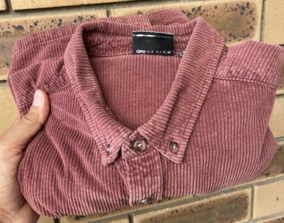 ASOS Design Cord Over-shirt Men’s XL Dusty Pink Oversized 80s Style Button Up - Image 1 of 4