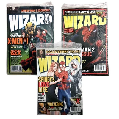 Wizard Magazine Лот из 3 Выпусков #152, 153, 154 Распечатанный с Swag Высококачественное Состояние товара - Изображение 1 из 4