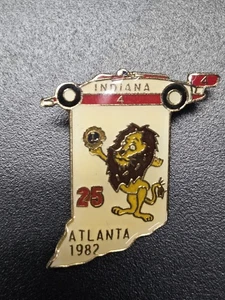 Vintage 1982 Lions Club Lapel / Hat Pin Indiana Atlanta with Indy Car - Bild 1 von 2