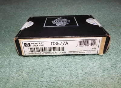 New Hp D3577A SIMM Upgrade Kit 8 MB 70 ns NetServer - Image 1 of 4