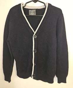 Size 7 Boys EDDIE BAUER Blue School Uniform Sweater (Flaw) - Picture 1 of 5