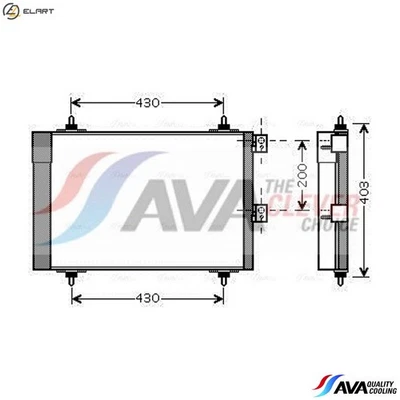 CONDENSER AIR CONDITIONING CNA5241D FOR PEUGEOT PARTNER/ORIGIN/MPV/FURGON/Box - Image 1 of 4