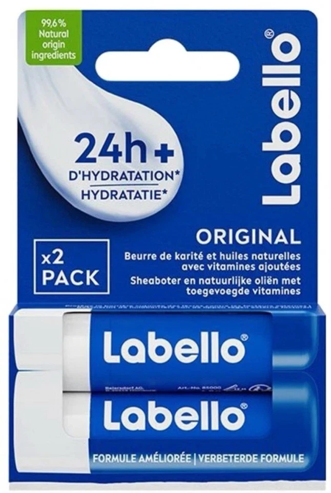 Bálsamo labial clásico Labello cuidado clásico bálsamo labial 0,18 OZ / 4,8 g (paquete de 2) Foto 1 de 1