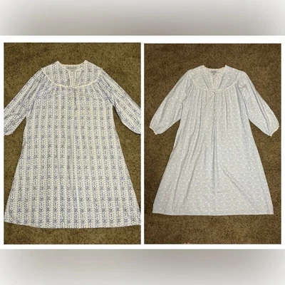 Vestido Pijama LANZ OF SALZBURG Camisón Estampado Floral Ciervo Suave Salón 2 piezas XL Foto 1 de 4