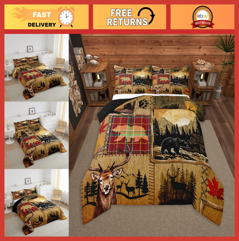 Комплект постельного белья King Size Bear для детей — деревенское постельное белье, набор из 3 предметов - Изображение 1 из 4