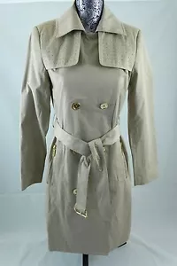Michael Kors Beige Cotton Blend Pea Coat Jacket sz. L $295 100% Authentic BNWT - Picture 1 of 9
