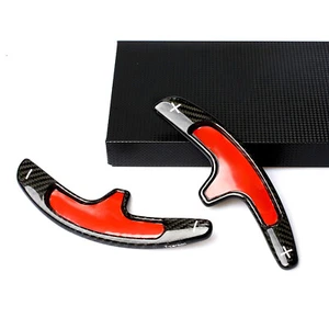 Paleta de cambio de volante negra de fibra de carbono 2 piezas para Porsche 991 981 Boxter - Imagen 1 de 10