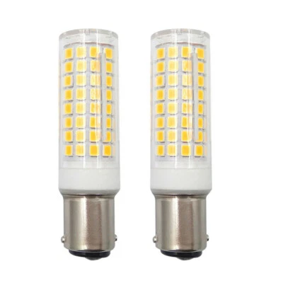 2pcs BA15D Double Contact Bayonet LED bulb 102-2835 Ceramics Light 110V Warm #H - Image 1 of 4