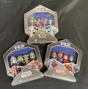 PEZ 100 Anniversary Disney Marvel Star Wars All Three Un Opened - Picture 1 of 21