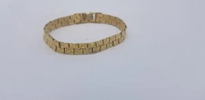 Gold Tone Box Clasp Womens Nugget Bracelet Costume Jewelry Ready To Wear - Picture 1 of 9
