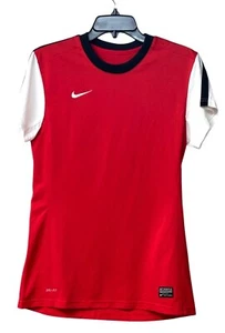 Nike Youth Red Dri-FIT Short Sleeve Athletic Shirt With White & Black, SZ. S - Picture 1 of 10