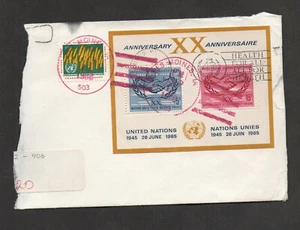 United Nations #145 & 116, postally used on cover, 1988. - Picture 1 of 1