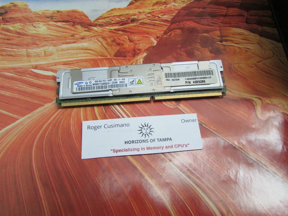 Samsung M395T1G60QJ4-CE68 8GB PC2-5300 DDR2 Q FULLY BUFFERED  Rank Memory Module - Image 1 of 1