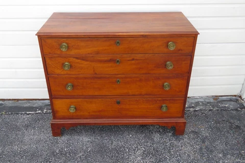 Hepplewhite 1800s Low Dresser Chest Bathroom Vanity 4910 Cover