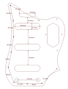 5 pcs For Fender Squier Vintage Modified Bass VI Guitar Pickguard - Picture 1 of 1