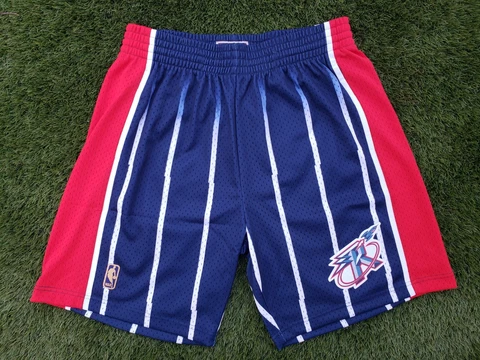 Mitchell & Ness Navy NBA Houston Rockets 1996-97 Swingman Road Shorts Size L Cover