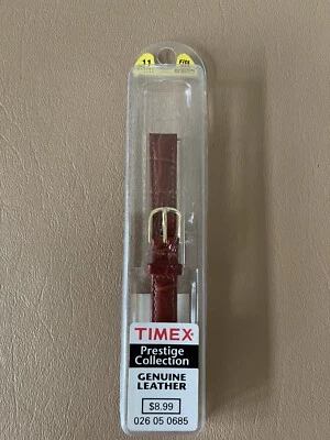 New VOGUESTRAP Brown Genuine Leather Alligator Print Watch Band 11 MM - Imagem 1 de 4