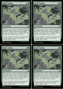 MTG - 4x CHALK OUTLINE - Murders at Karlov Manor (U) - Picture 1 of 1