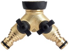 Draper 36228 Expert Brass 3/4 BSP Double Tap Connector With Flow Control