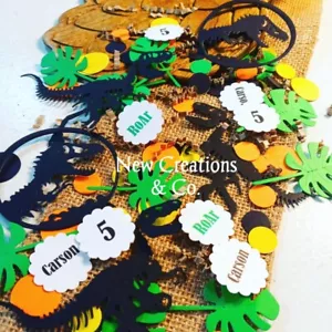 Dinosaur Birthday Party 300CT Personalized Confetti Boy Party Decorations - Picture 1 of 9