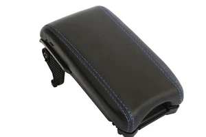 Fits 16-20 Honda Civic Real Leather Center Console Lid Cover w/Blue Stitch - Bild 1 von 6