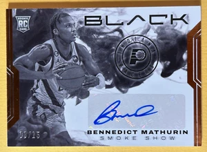 2022-23 Panini Black Bennedict Mathurin RC Rookie Copper SP 8/15 Smoke Show Auto - Picture 1 of 2