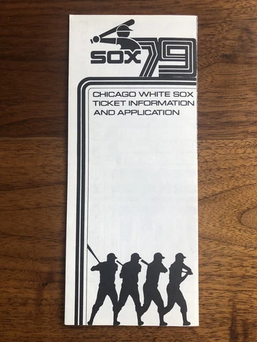 1979 Chicago White Sox Vintage  Schedule & Season Ticket Application Cover