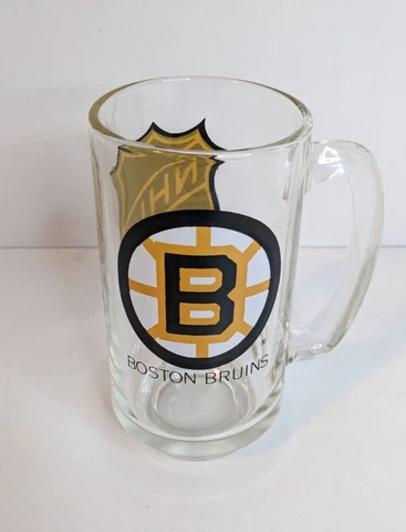 Vintage Boston Bruins 1970's NHL Hockey World Champions Beer Glass Mug Cover