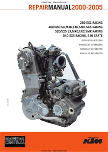 KTM 2000 TO 2005 - 250 EXC FACTORY - WORKSHOP REPAIR SERVICE MANUAL - Picture 1 of 3
