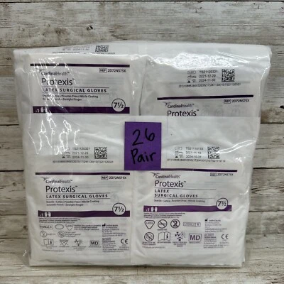 Protexis Latex Surgical Gloves Cardinal Health *26 Pair* Size: 7.5 *See Date* - Image 1 of 4
