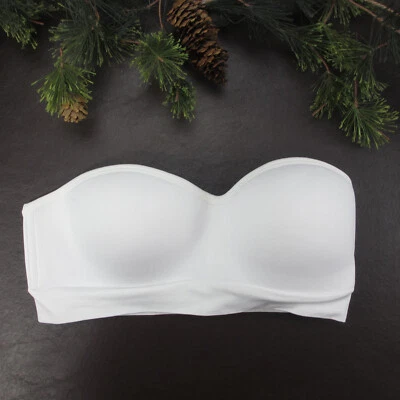 Auden Bra Size S White Strapless Padded Wireless Pullover - Image 1 of 4