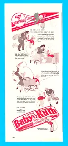1942 WWII Baby Ruth Candy Bar PRINT AD paratrooper football BUY WAR BONDS - Picture 1 of 3
