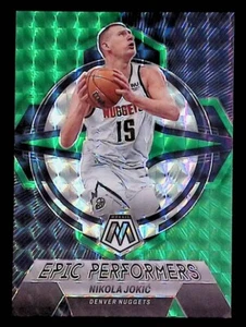 Nikola Jokic 2022-23 Panini Mosaic Epic Performers Green Mosaic Prizm #3 - Imagen 1 de 2