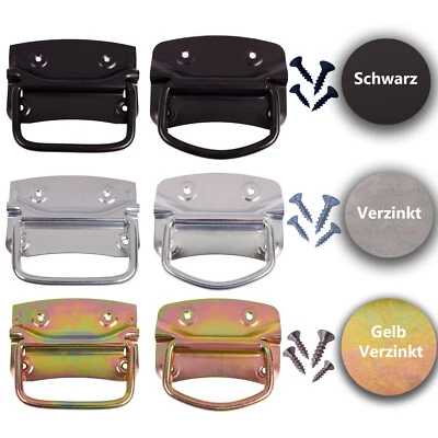 Griffe Kistengriffe Handgriffe Möbelgriffe Boxengriffe Einlasskistengriff Stahl - Bild 1 von 4