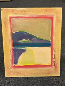 Arte al óleo original Keith Race San Francisco 1995 abstracto moderno firmado 5 - Imagen 1 de 8