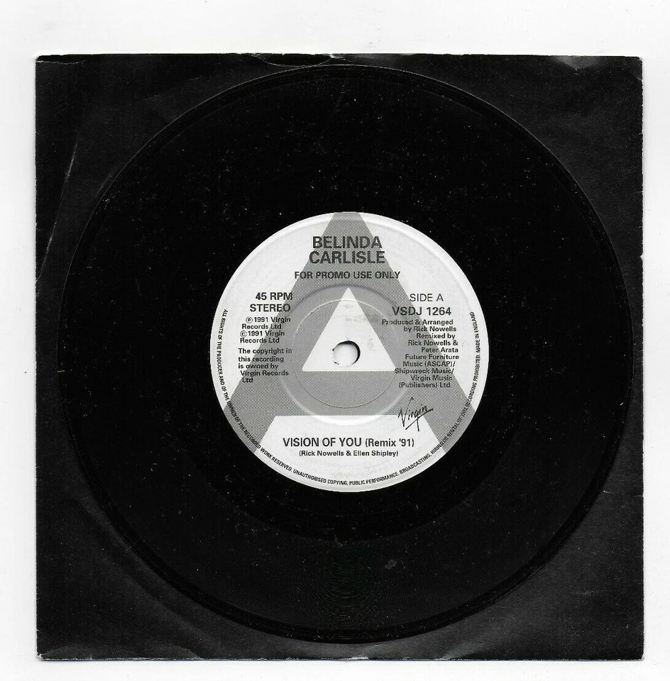 BELINDA CARLISLE GO-GOS VISION OF YOU (REMIX '91) RARE UK PROMO SINGLE - Image 1 of 1