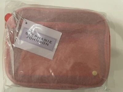 Bolsa tiracolo vermelha nova com etiquetas Stephanie Johnson bolsa transparente cosmética de viagem para câmera - Imagem 1 de 2