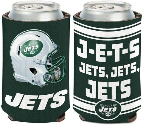 New York Jets Slogan Design NFL Can Cooler " J-E-T-S JETS, JETS, JETS " Cover
