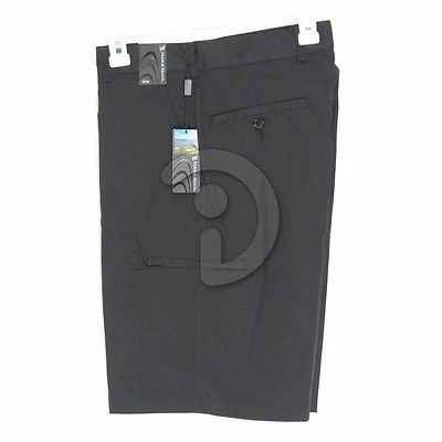 New Mens Pebble Beach Performance Golf Cargo Shorts Beige Black Khaki 30   - Image 1 of 4