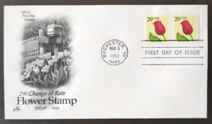 29c Flower, Coil # 2526 FDC 1992 Artcraft - Picture 1 of 2