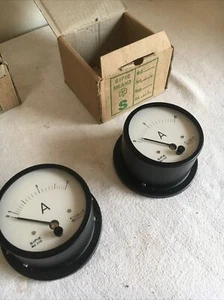 Vintage italienisches Amperemeter 0-5 AMP oder 0-10 AMP Amperometro von SIPIE Milano - Bild 1 von 7