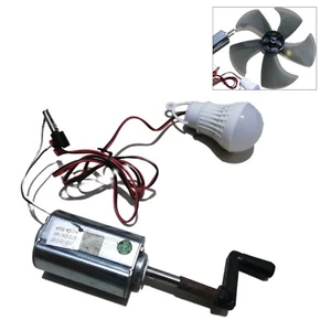 12V DIY hand Crank Model Permanent Magnet Generator Lighting Micro Wind Turbine - Picture 1 of 14