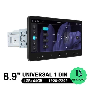 HD 8.9 Zoll Touchscreen Autoradio Android 13 Ein-DIN mit CarPlay & Android Auto  - Bild 1 von 15