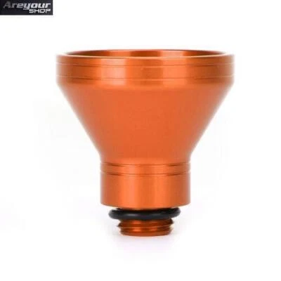 Aluminum Motorcycle Motorbike 20mm Funnel Engine Oil Filler Universal Orange US - Image 1 of 4