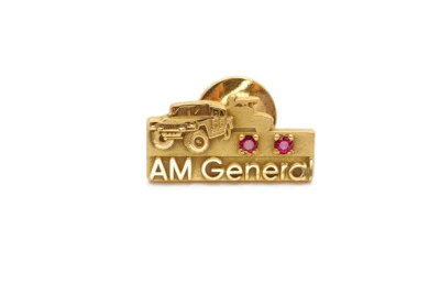 Vintage 10k Gold Filled Ruby AM General Tie Tack Work Award - Image 1 of 4
