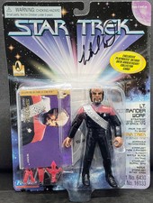 Star Trek Deep Space Nine Lt Commander Worf Autographed Signed Playmates Figure