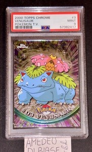 PSA 9 TOPPS CHROME VENUSER FOIL #3 POKEMON T.V. ENGLISH 2000!